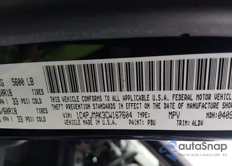 2012 Jeep Liberty Sport from USA, damaged, VIN 1C4PJMAK3CW167604
